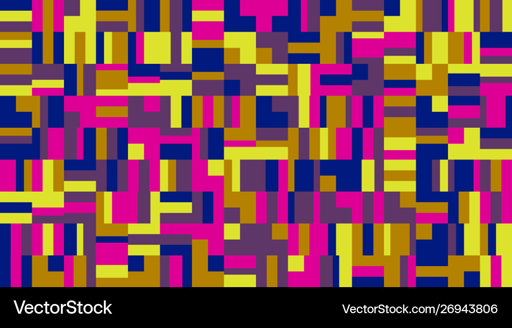 Colorful random rectangle mosaic pattern desktop vector image
