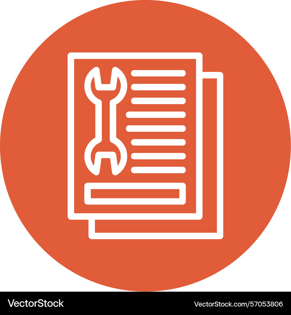 Document line circle style icon design vector image