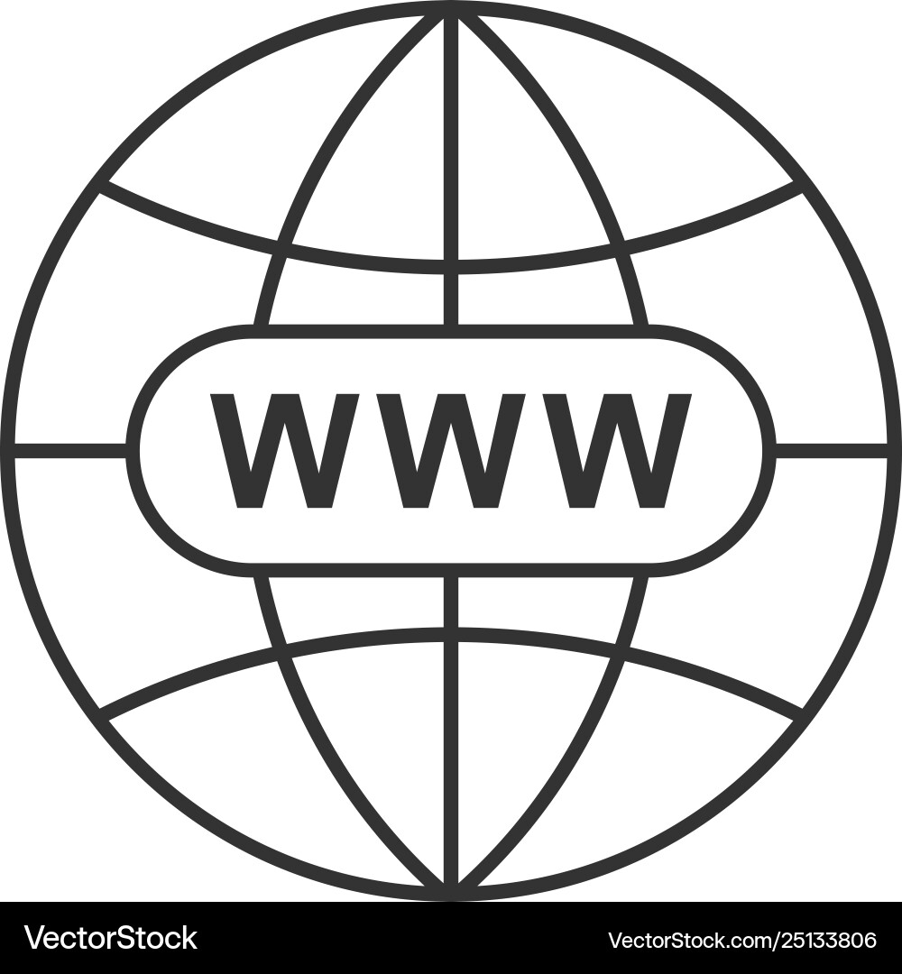 Go to web icon isolated www website Go to web icon isolated www website vector image