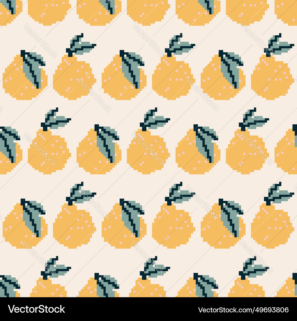 Seamless pattern background design pear print Vector Image