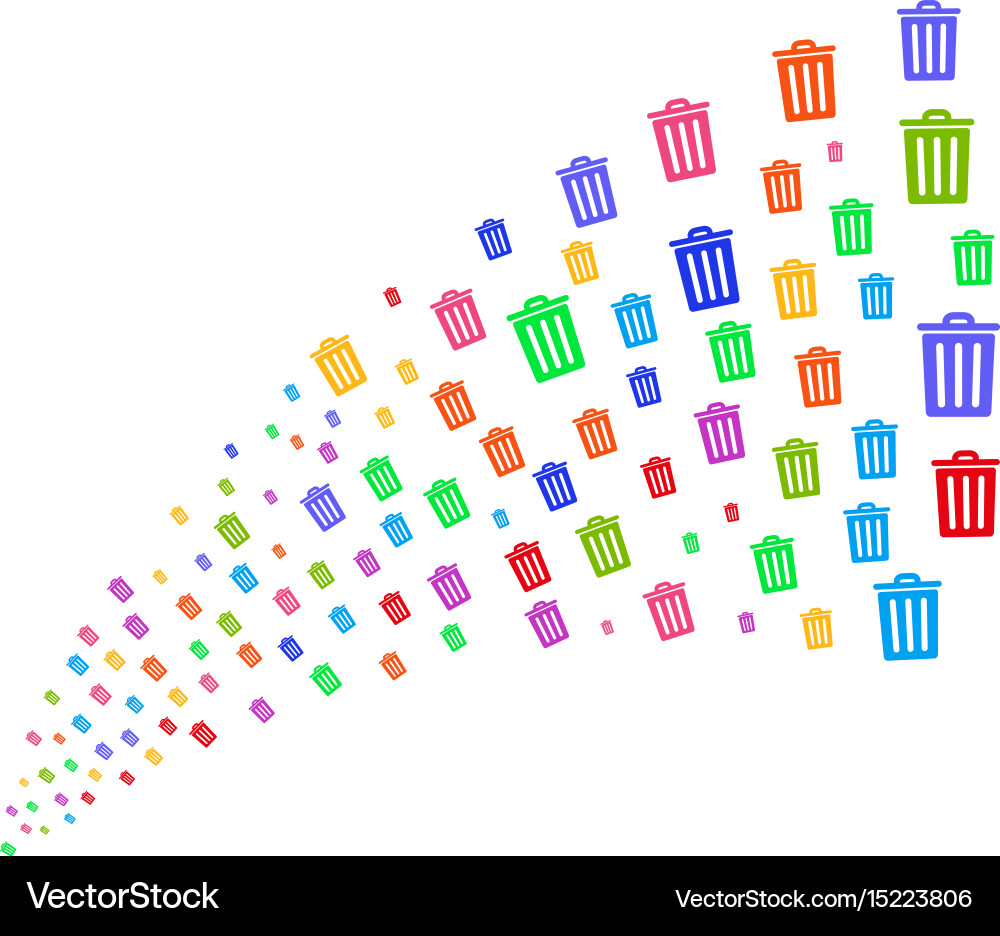 Source stream of dustbin Vector Image