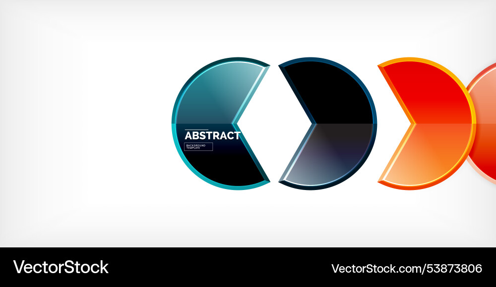 Trendy round shapes with triangular angle design Vector Image