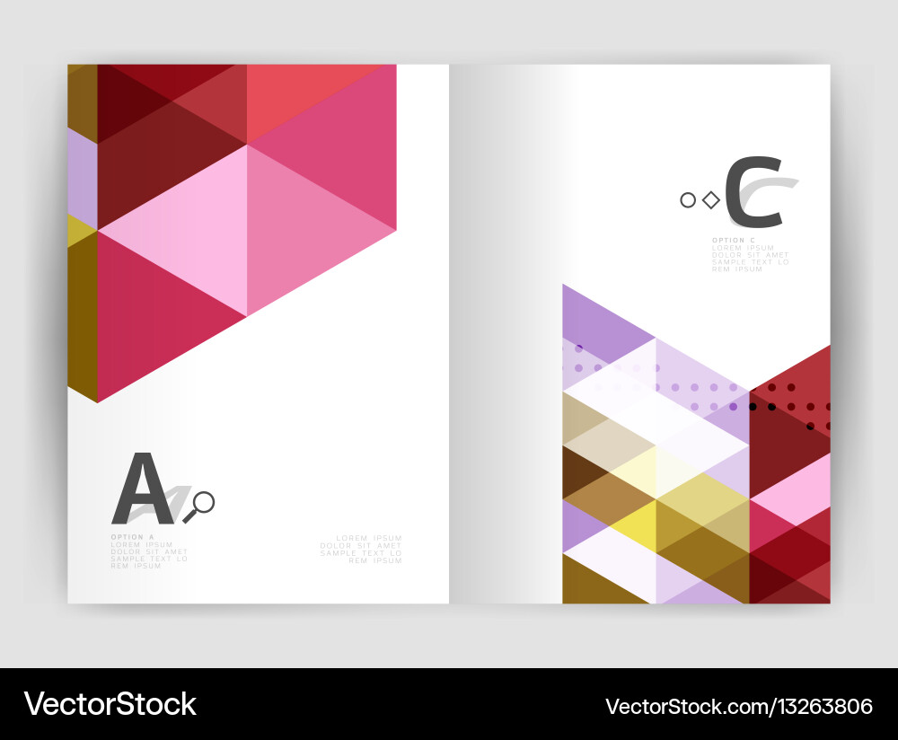Triangle print template Vector Image