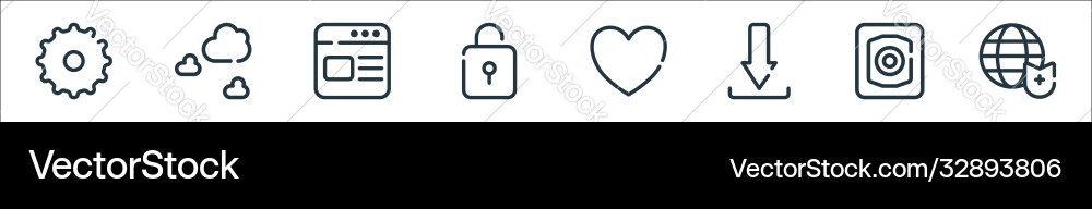 Ui master line icons linear set quality Ui master line icons linear set quality vector image