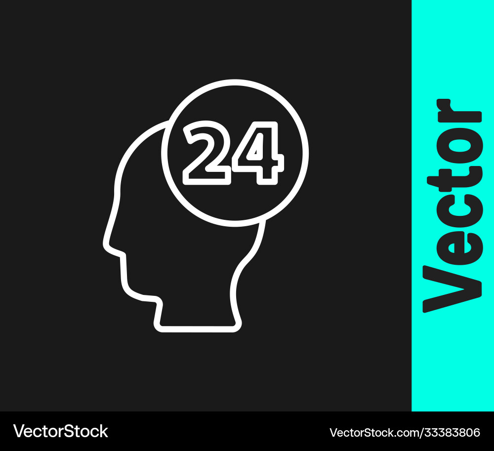 White line support operator in touch icon isolated White line support operator in touch icon isolated Vector Image