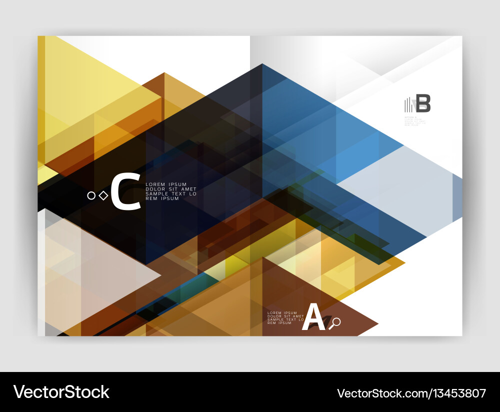 Abstract background with color triangles annual Abstract background with color triangles annual vector image