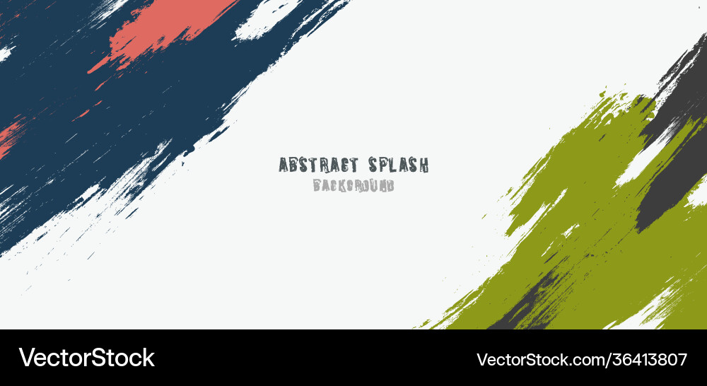 Abstract splash color design free style header vector image