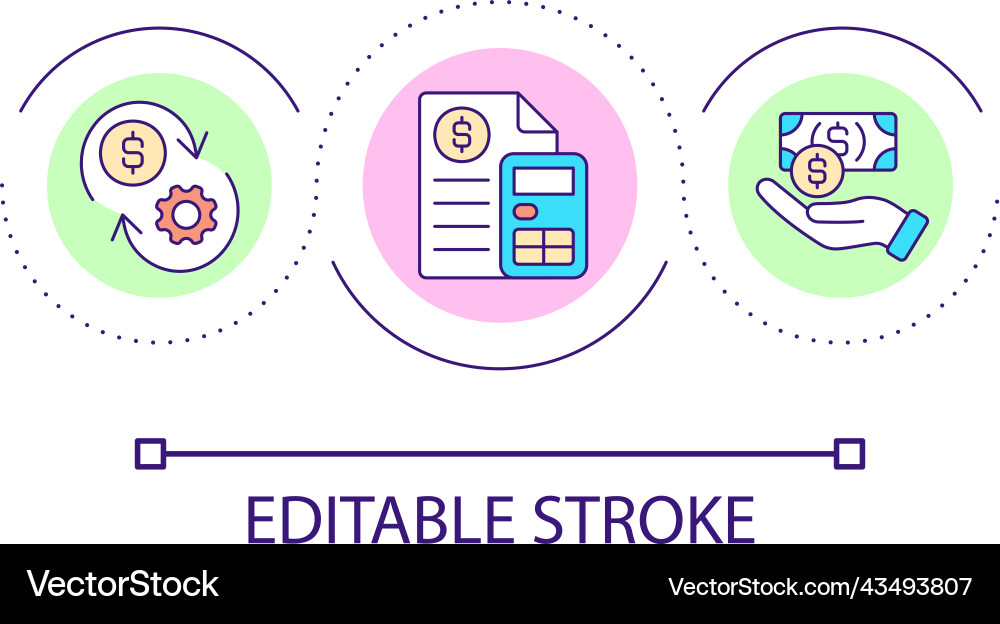 Accounting service loop concept icon Accounting service loop concept icon vector image