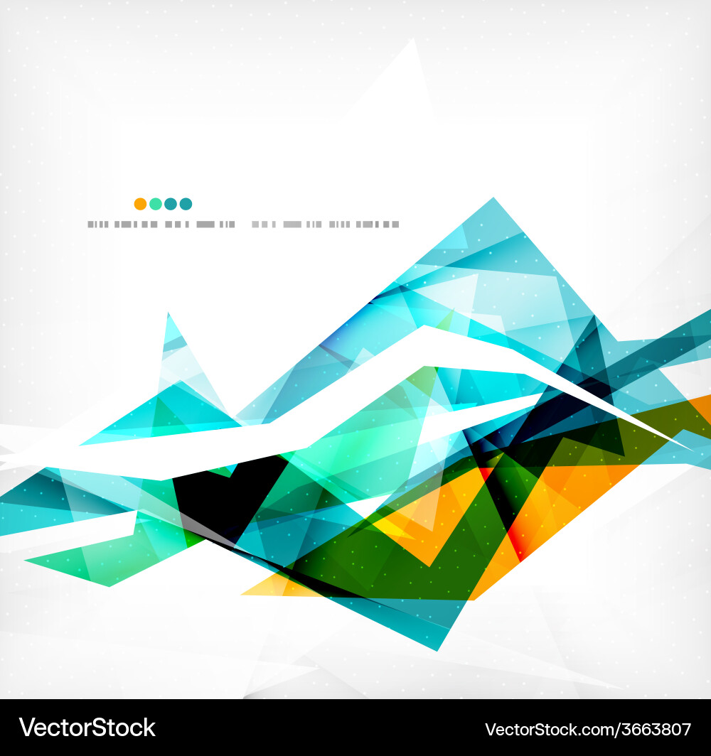 Angular geometric color shapes vector image