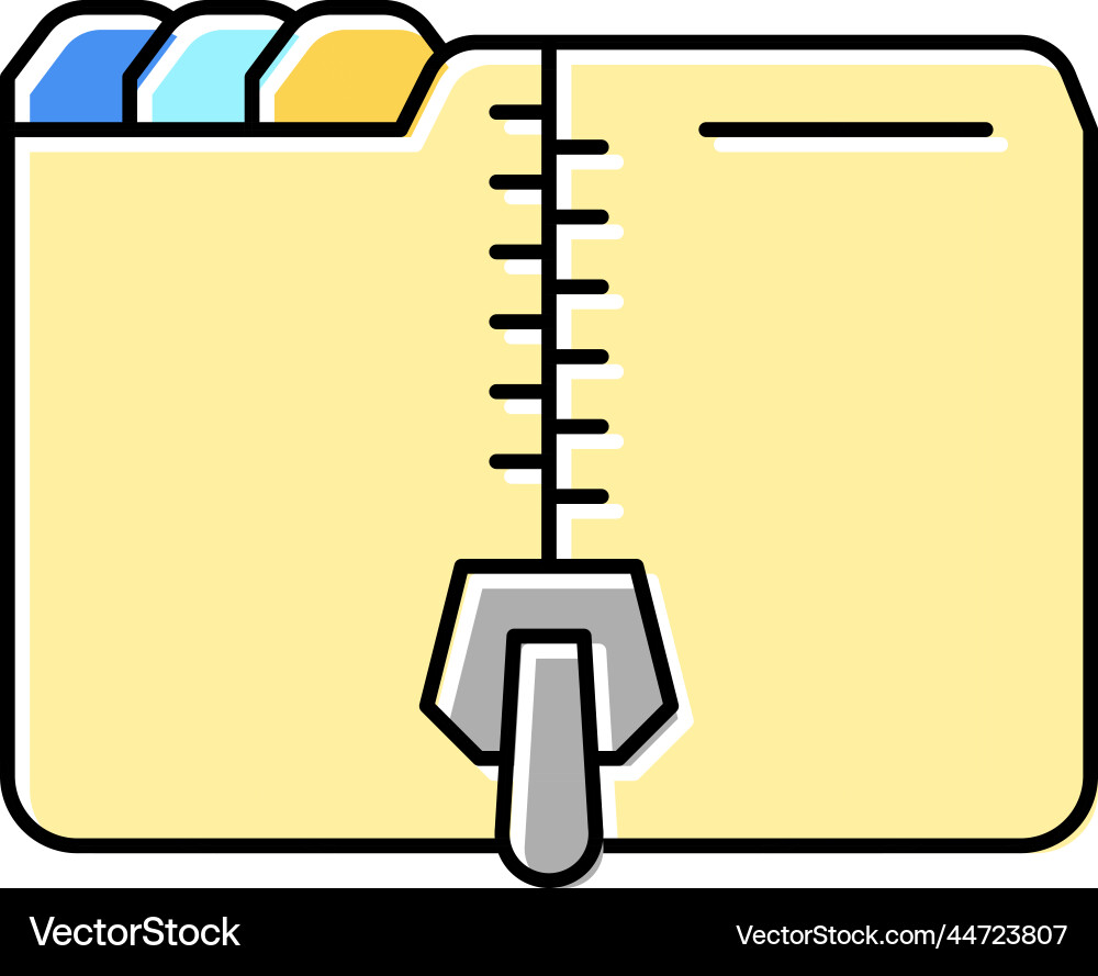 Archive folder color icon Archive folder color icon Vector Image