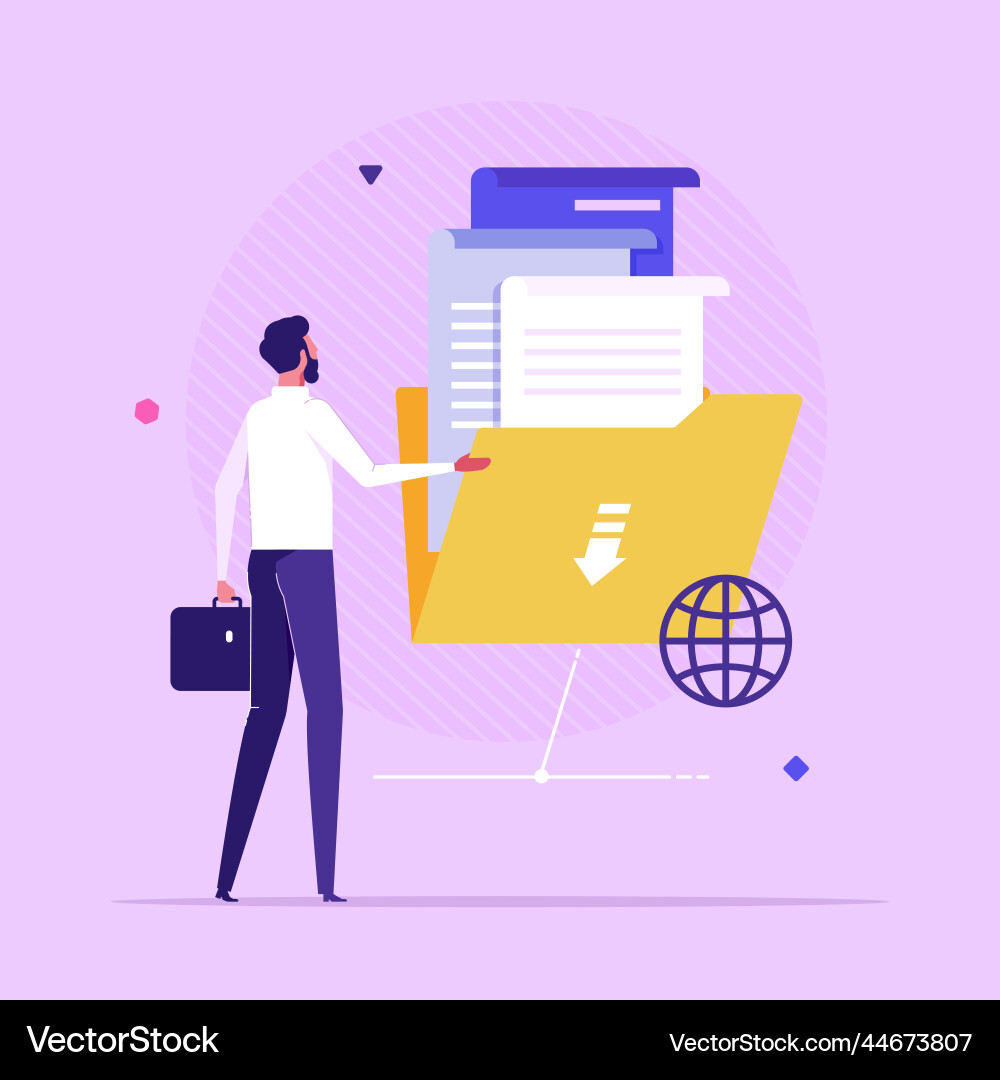 Concept of data network information organization Concept of data network information organization vector image