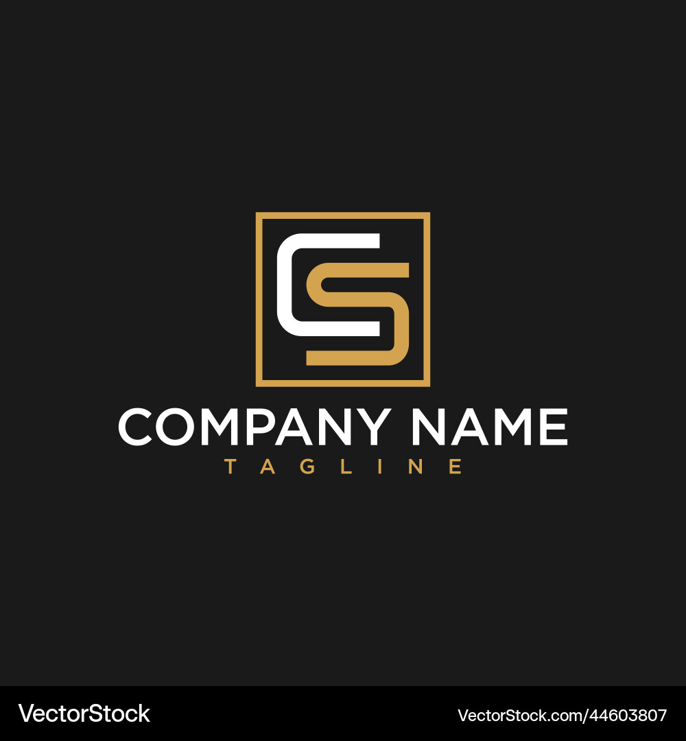 Elegant CS/SC Monogram Logo vector image