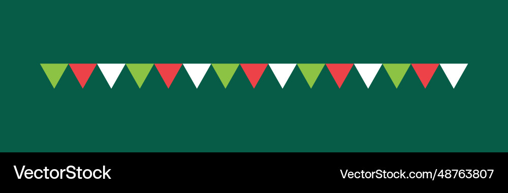 Flag separator border line triangle pattern Vector Image