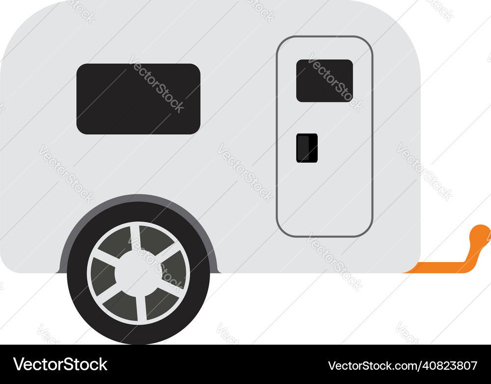 Icon of camping family caravan car vector image