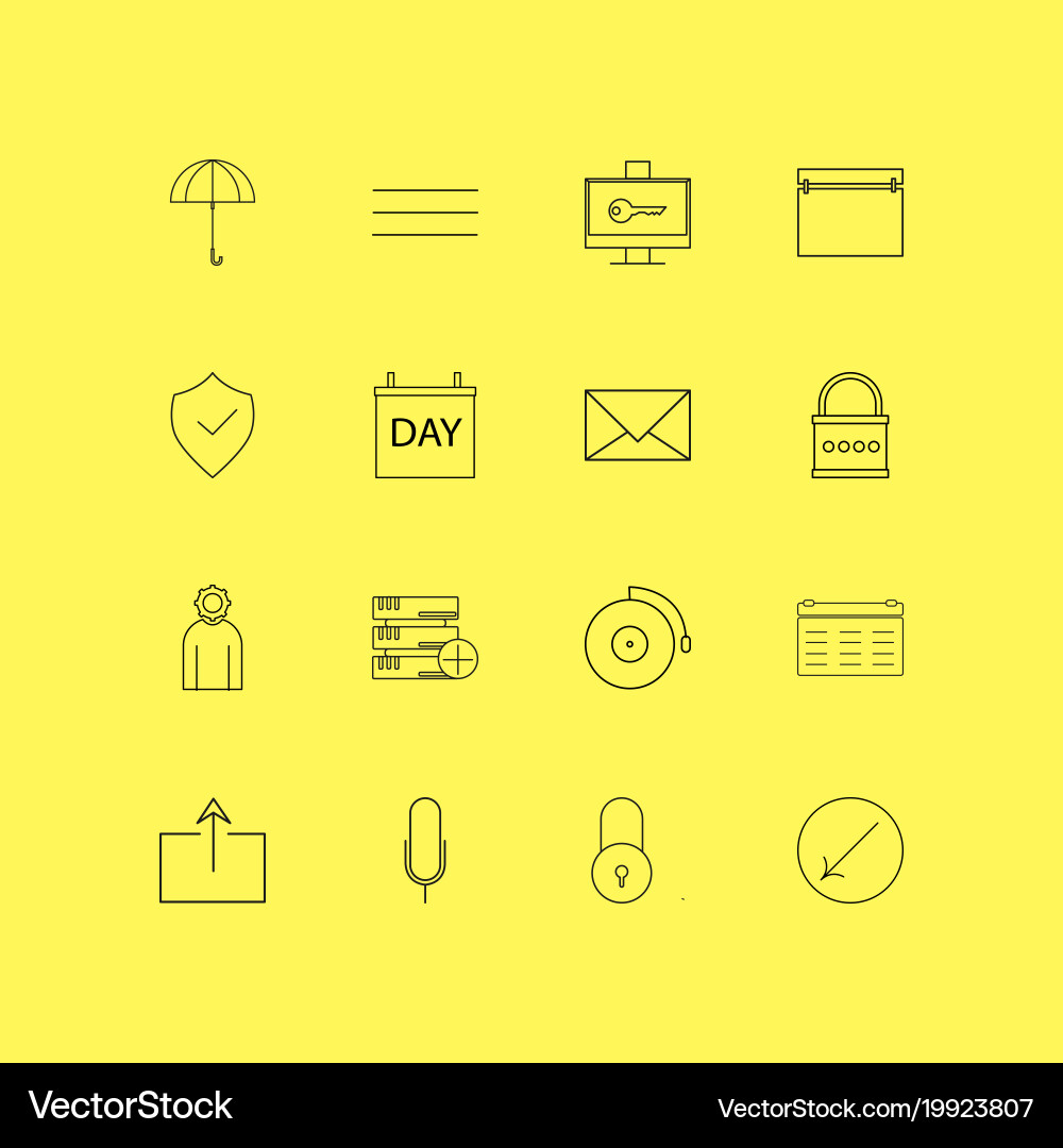 Internet of things linear icon set simple outline vector image