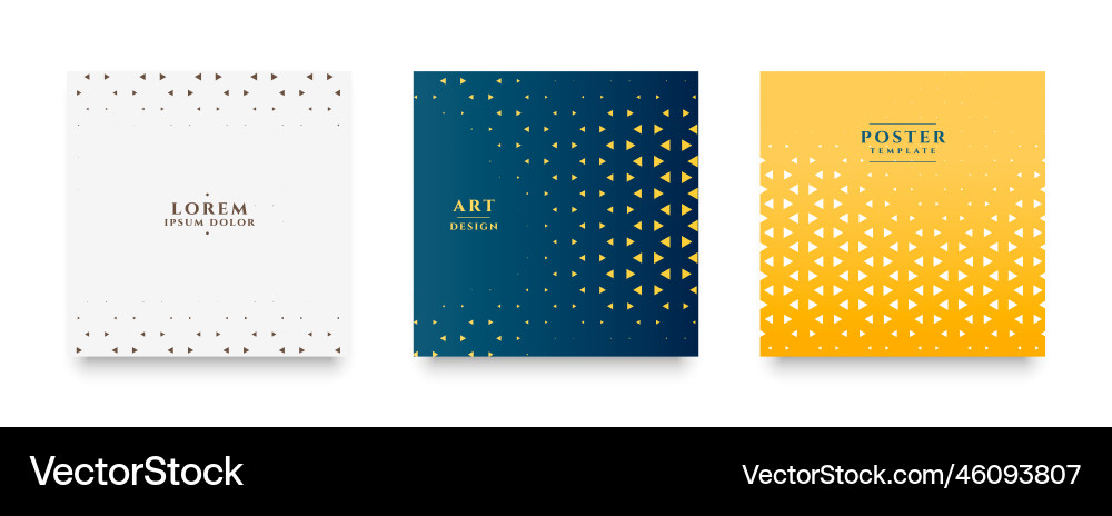 Nice collection of triangle shape halftone Vector Image