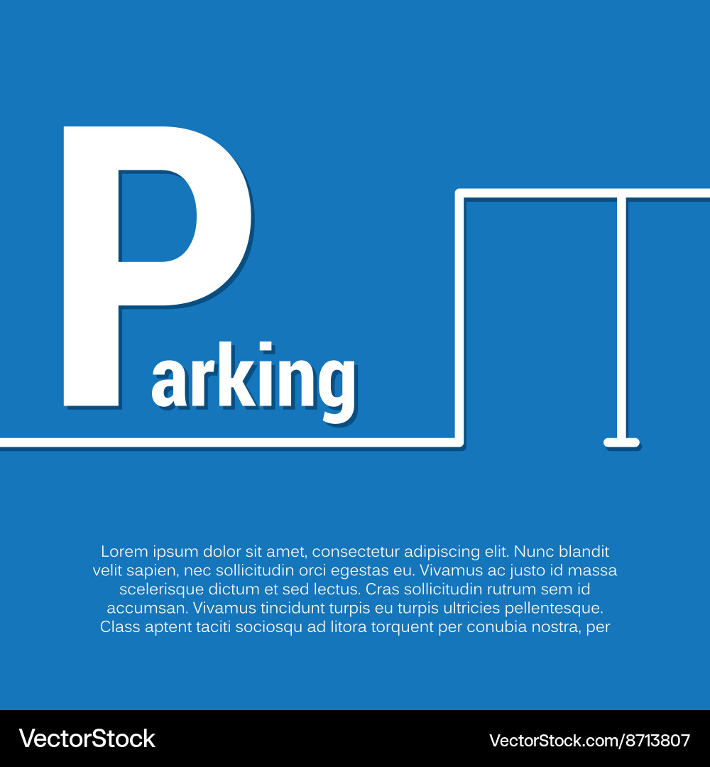 Parking design concept with place for text Vector Image