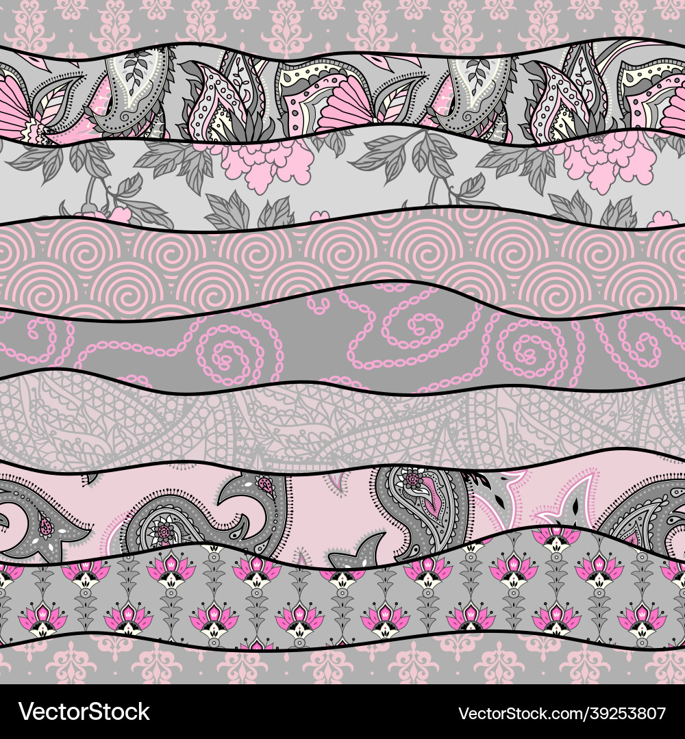 Patchwork textile pattern seamless quilting Patchwork textile pattern seamless quilting vector image