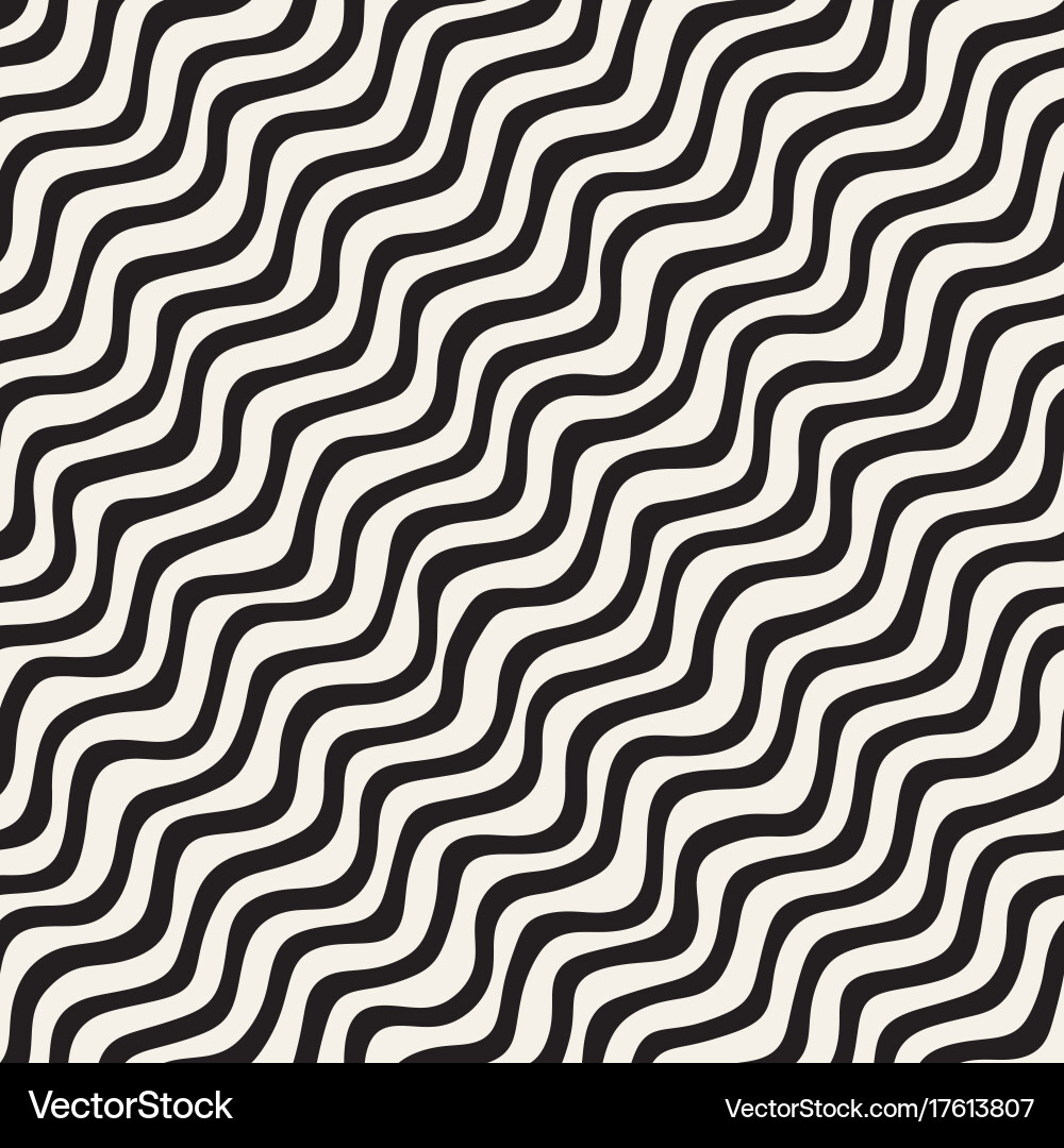 Seamless pattern with hand drawn waves abstract Vector Image