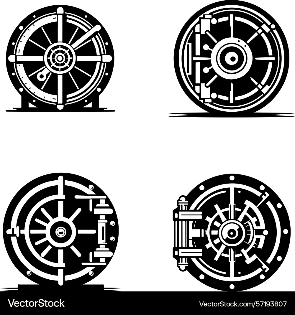 Secure Lock Icon Set Vector Image