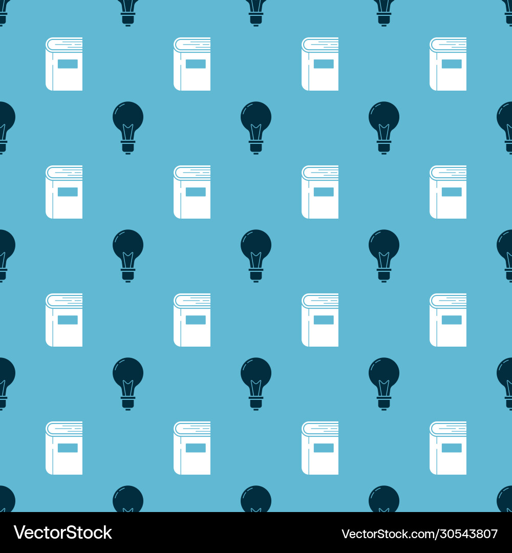 Set light bulb with concept idea and book Set light bulb with concept idea and book vector image