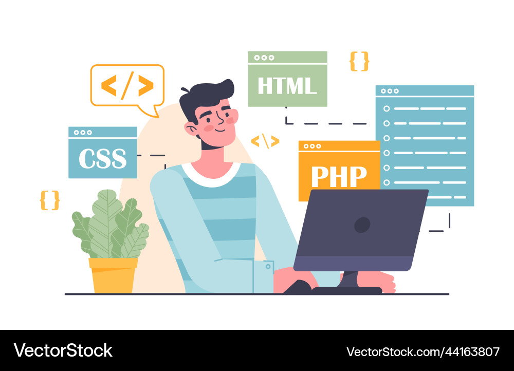 Software Development Vector Image