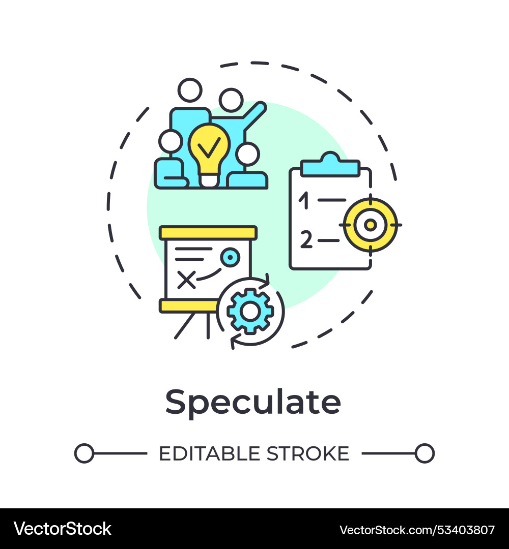 Speculate multi color concept icon vector image