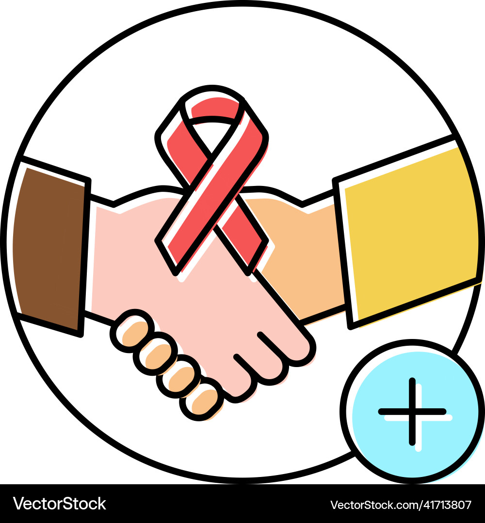 Supportive dermato-oncology program color icon Vector Image
