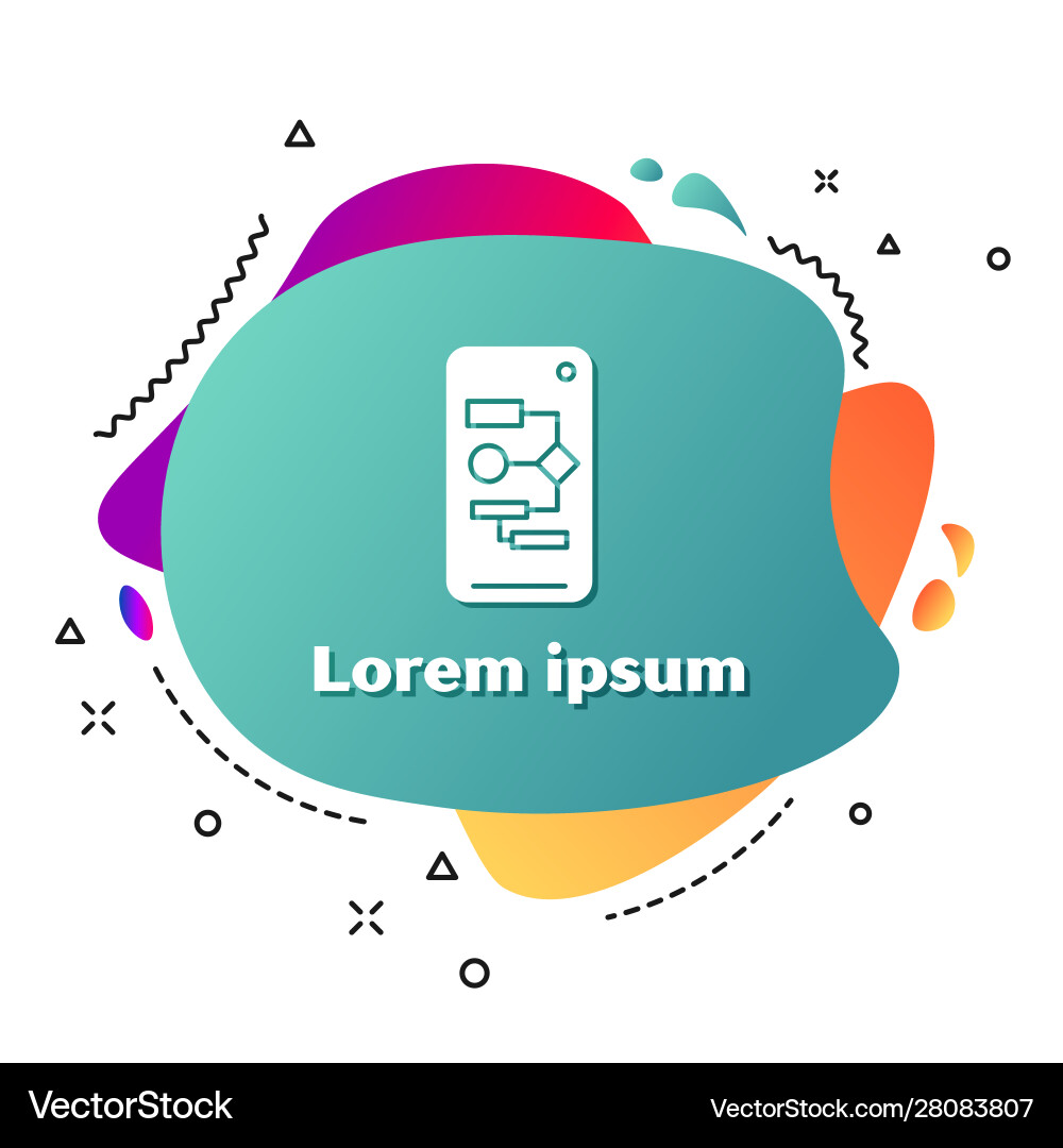White algorithm icon isolated on background White algorithm icon isolated on background Vector Image