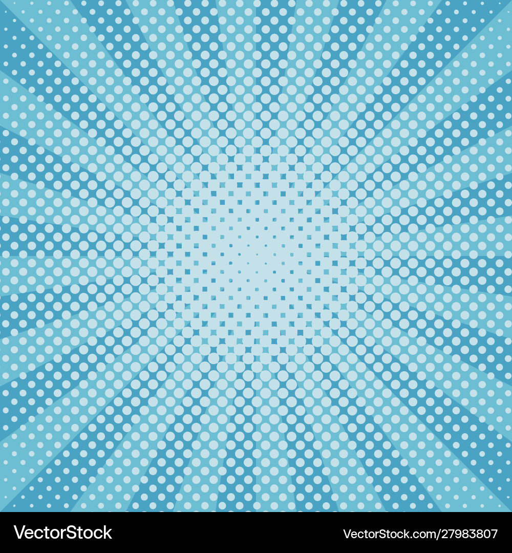 Winter snow round sunburst halftone blue pattern Winter snow round sunburst halftone blue pattern vector image