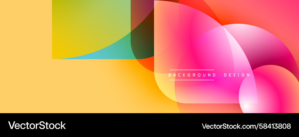 Abstract colorful shapes overlap gradient hues Vector Image