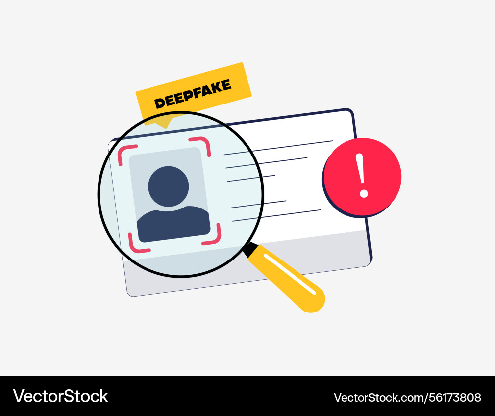 Ai-generated deepfakes challenge identity checks vector image