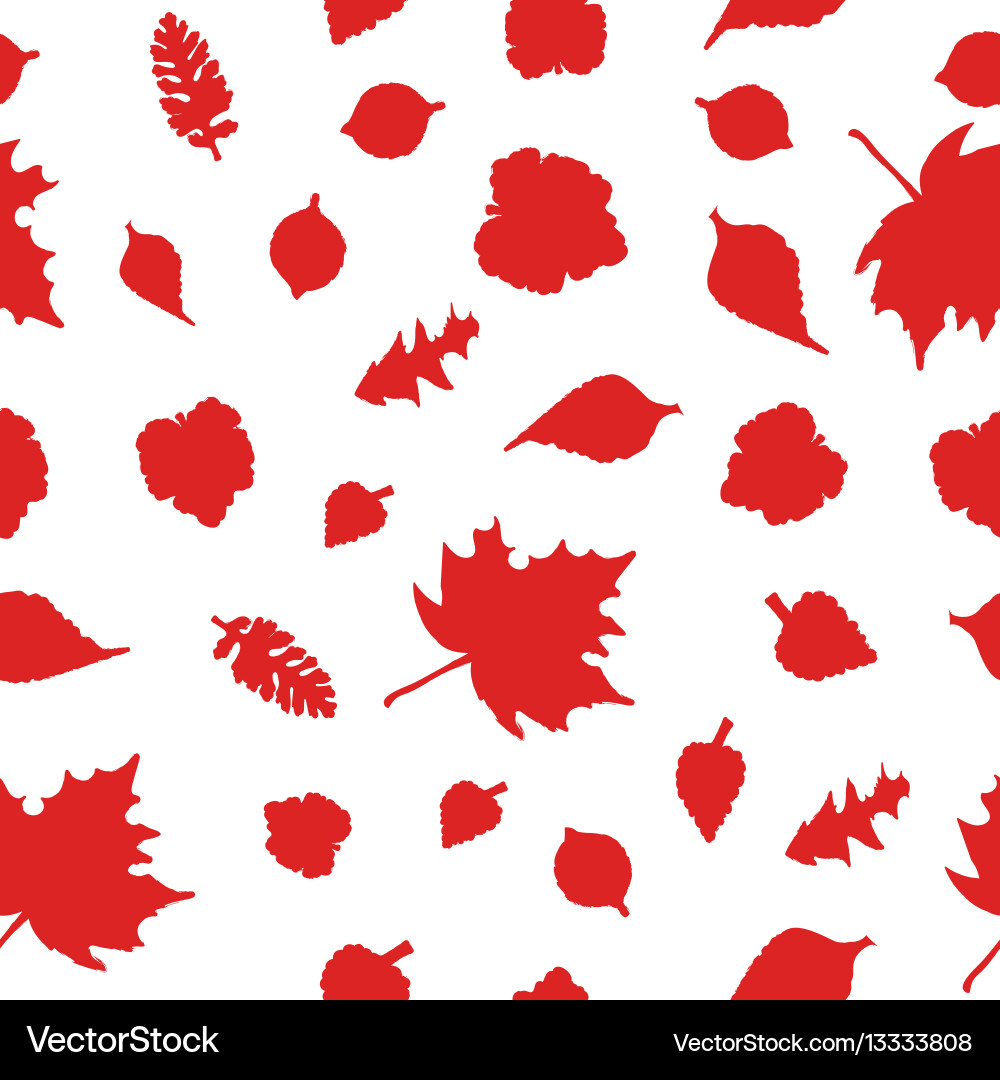 Autumn seamless red ornament Vector Image