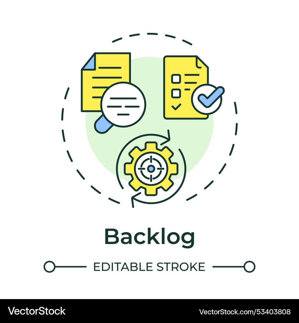 Backlog multi color concept icon Backlog multi color concept icon vector image