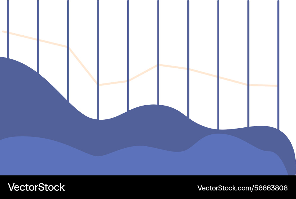 Bars graph chart lines columns vector image