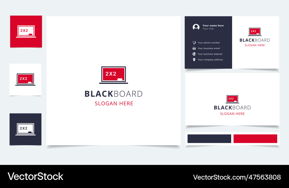 Blackboard Logo Design mit bearbeitbarem Slogan Blackboard Logo Design mit bearbeitbarem Slogan vektorbild