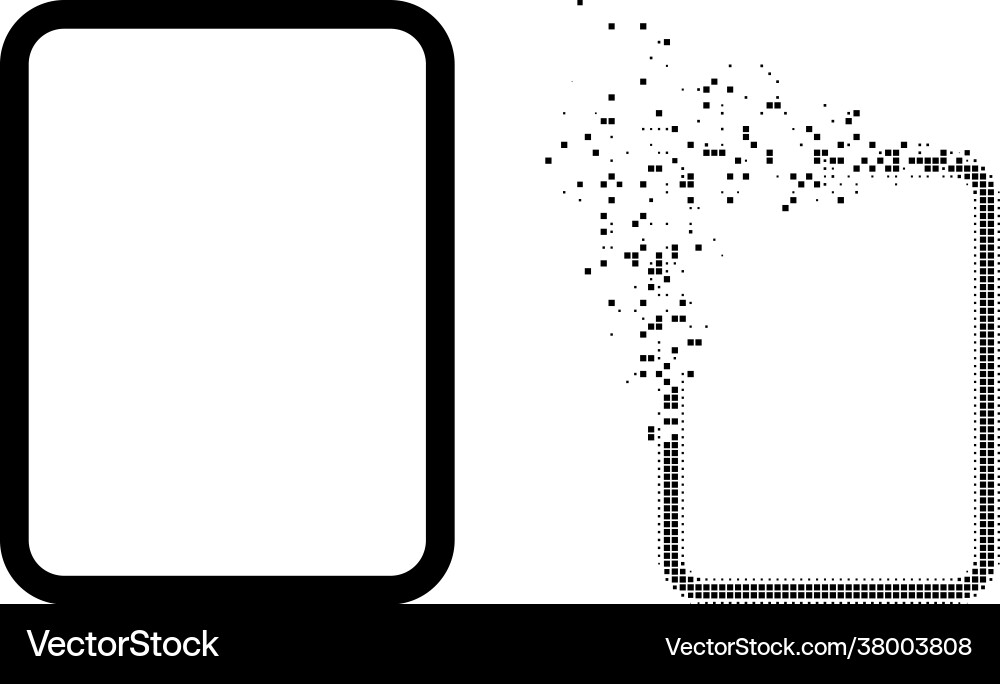 Broken dot and original empty page icon Vector Image
