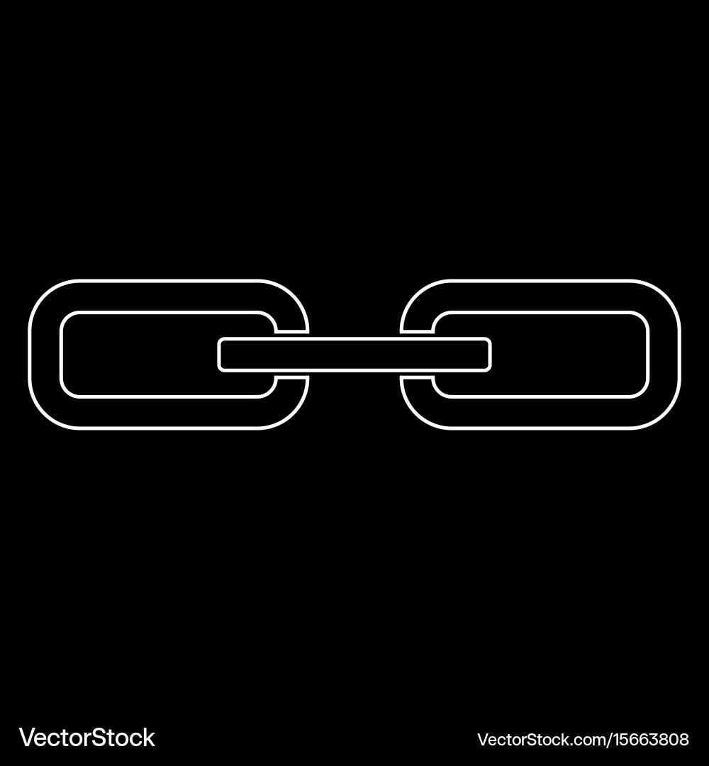 Chain link the white path icon Vector Image