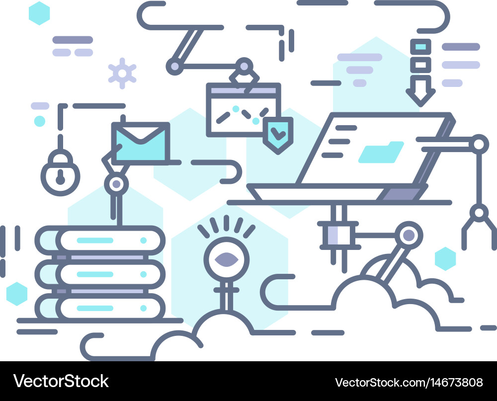 Cloud Data Storage Network Vector Image