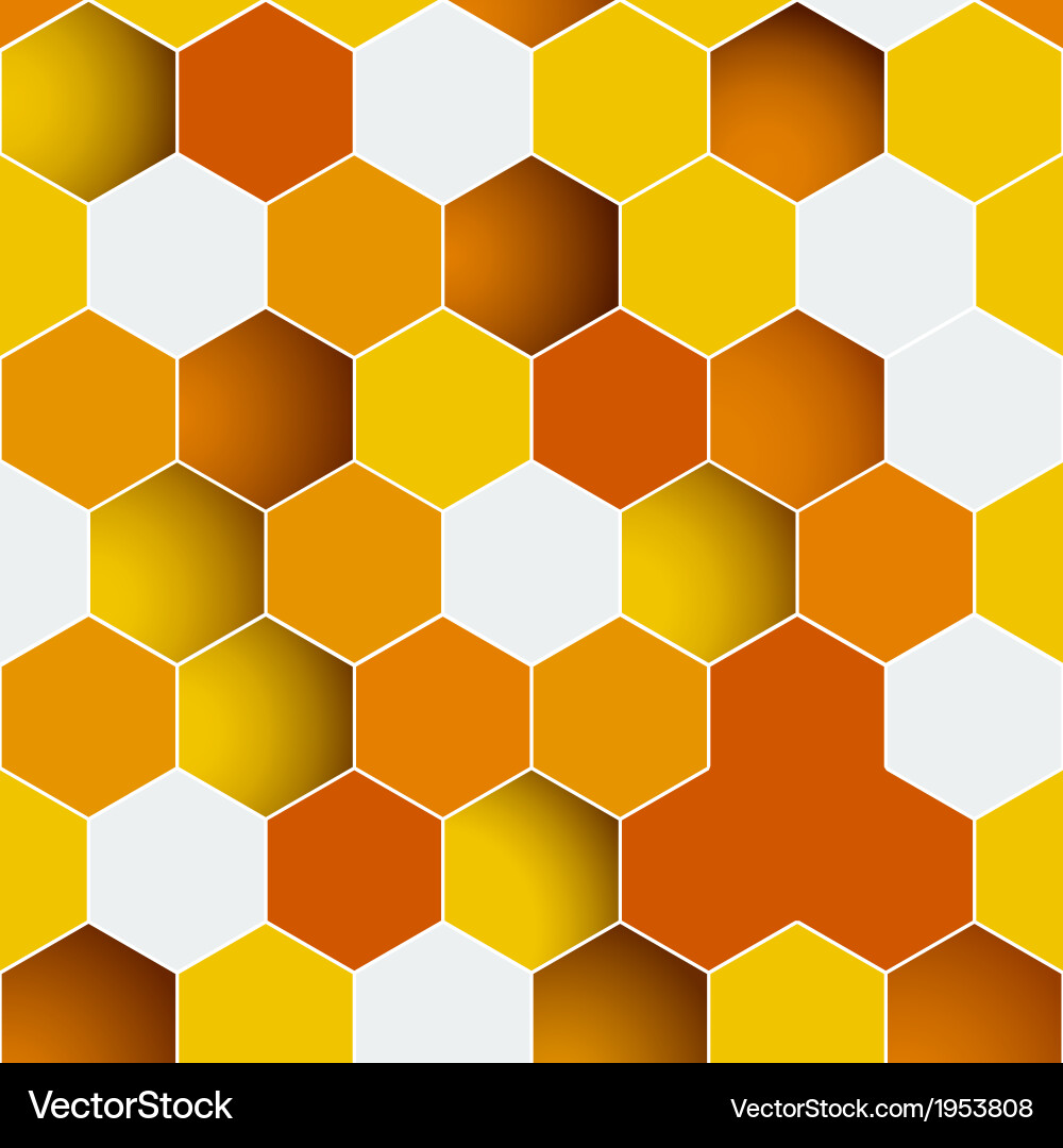 Colorful Hexagon Pattern Background Vector Image
