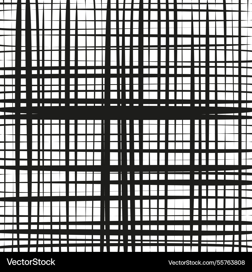 Distorted grid pattern abstract black lines Distorted grid pattern abstract black lines vector image