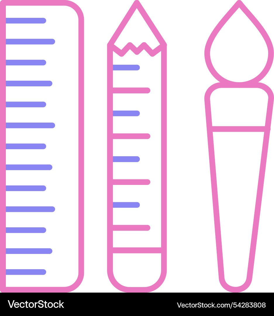 Edit tools line two colour icon Vector Image