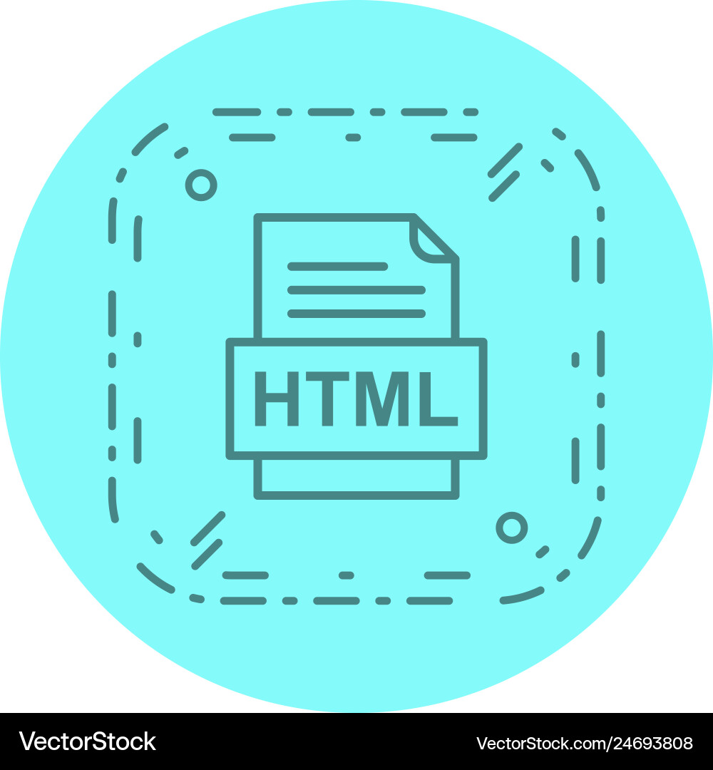 Html file document icon vector image