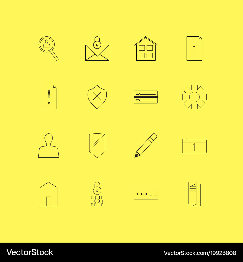 Internet of things linear icon set simple outline vector image