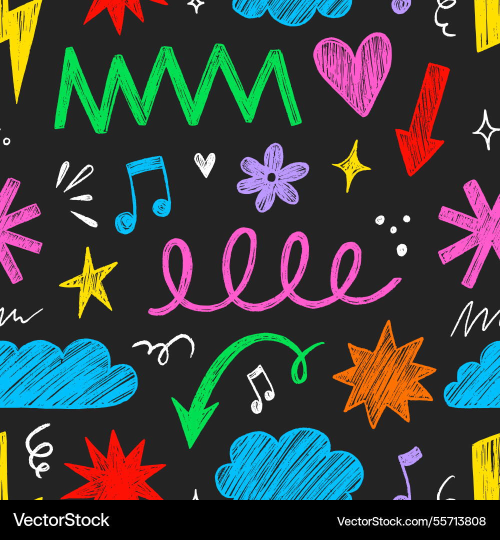 Kid shape color seamless pattern background Vector Image