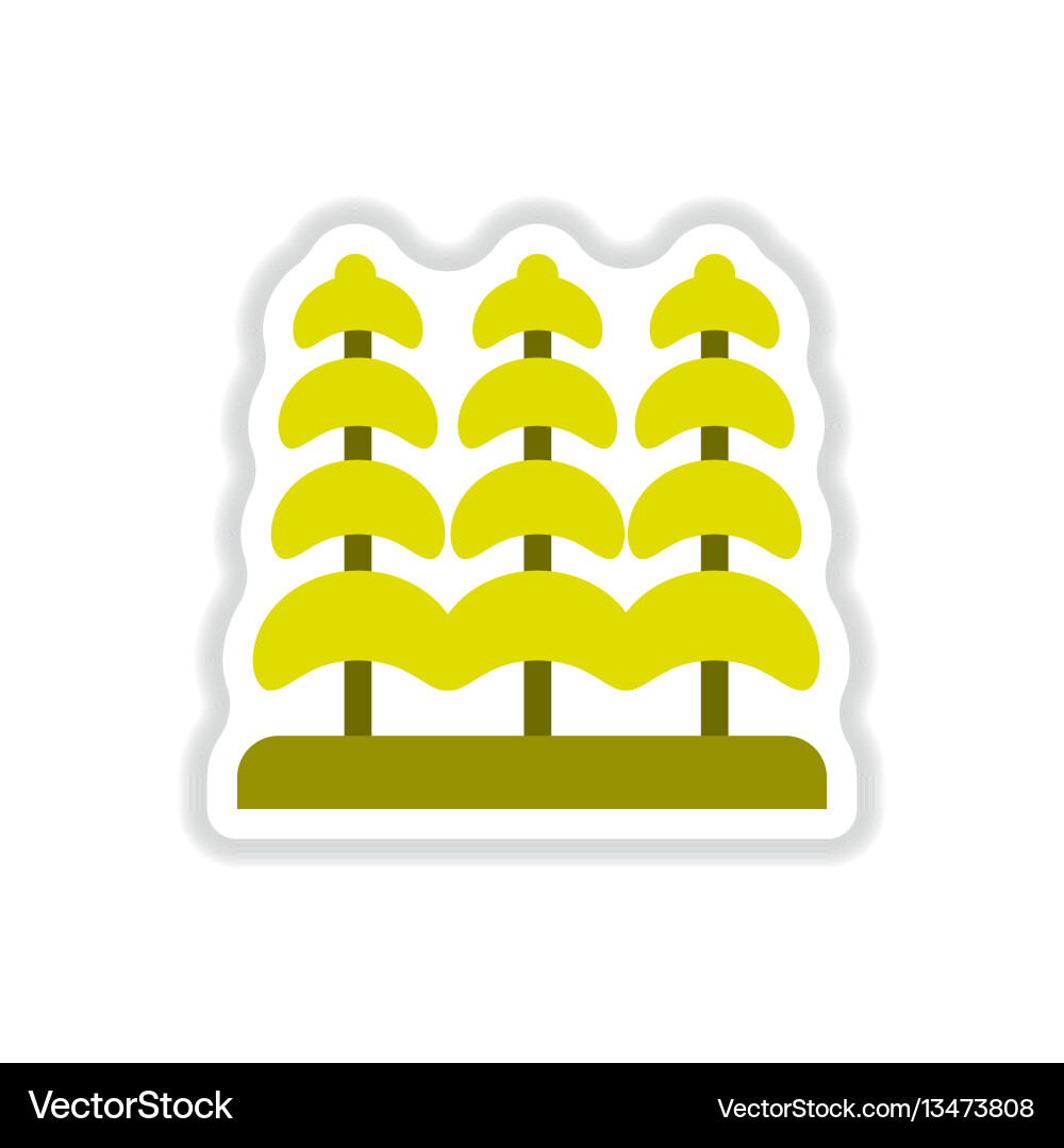 Labels with shadow flat icon tree Labels with shadow flat icon tree vector image