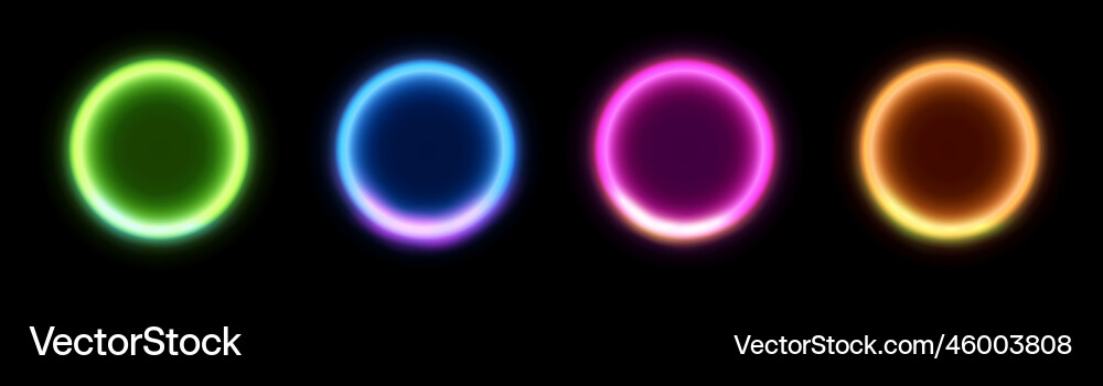 Neon Licht Kreisring lila Glühlaser Neon Licht Kreisring lila Glühlaser vektorbild