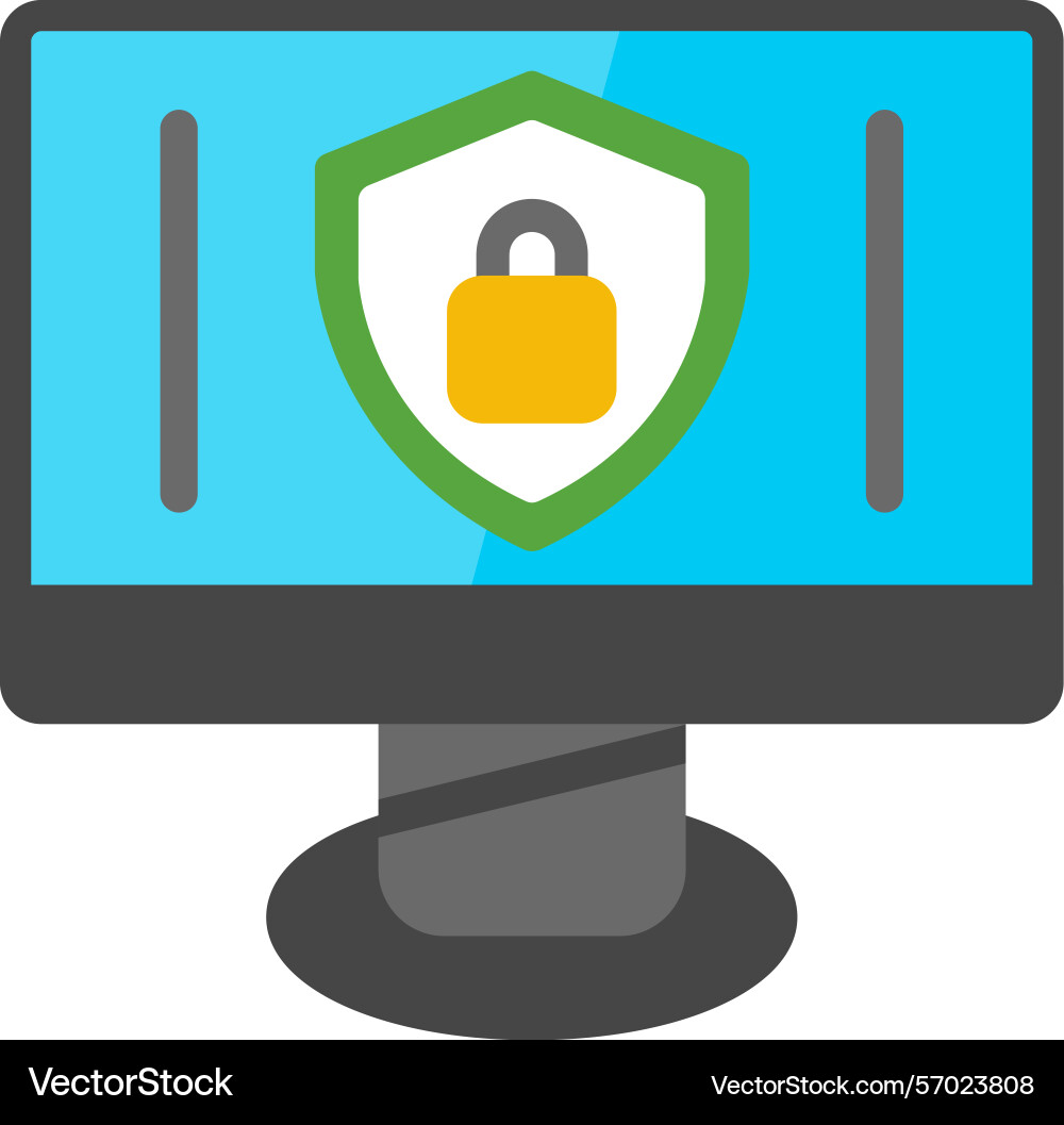 Secure flat style icon design Vector Image