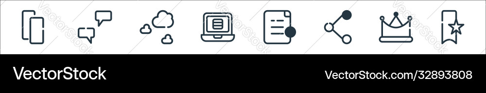 Ui master line icons linear set quality Ui master line icons linear set quality vector image