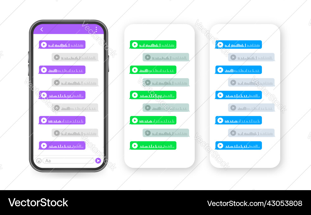 Voice record audio message speech bubble Vector Image